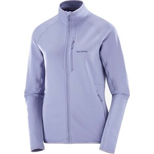 Salomon Essential Lightwarm Full Zip Womens, Blue Granite, L