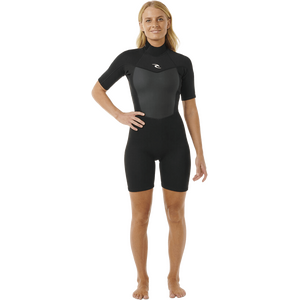 Rip Curl Freelite 1.5mm Short Sleeve Springsuit Womens, Black, 6