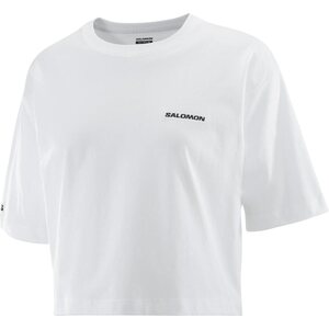 Salomon Logo Short Tee Womens, White, M