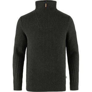 Fjällräven Övik Half Zip Knit Mens, Dark Olive (633), S