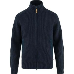 Fjällräven Övik Zip Cardigan Knit Mens, Dark Navy (555), M