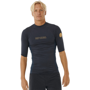 Rip Curl Dawn Patrol UPF Perf Short Sleeve Mens, Navy Marle, M