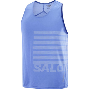 Salomon Sense Aero Singlet GFX Mens, Ultramarine/White, S
