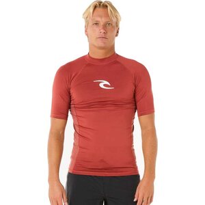 Rip Curl Waves UPF Performance Short Sleeve Mens, Red, S