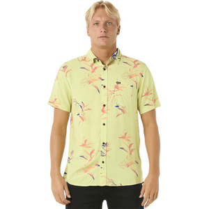 Rip Curl Fun Times Short Sleeve Shirt Mens, Lime Wash, S