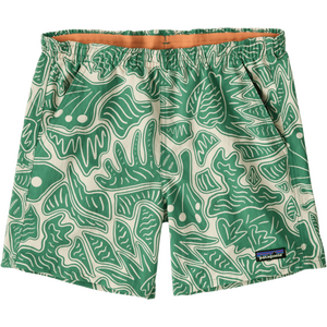 Patagonia Baggies Shorts 5" Womens, Bees and Flowers: Heartleaf Green, S