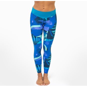 Fourth Element Hydro Leggings Fin Collection Women's, Blue Pattern, UK 10