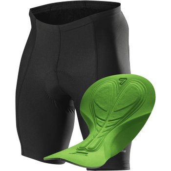 Löffler Bike Pants Basic, Black w/ Green seat pad (999), 50