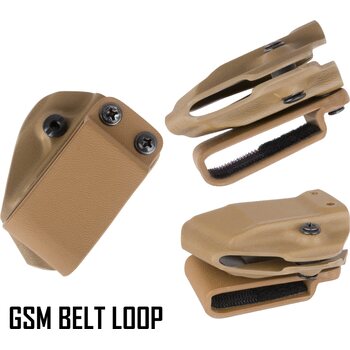 G-Code Kydex Single Pistol Magazine Carrier, Tan, Belt Loop (1.75 inch), Glock Double Stack 9mm