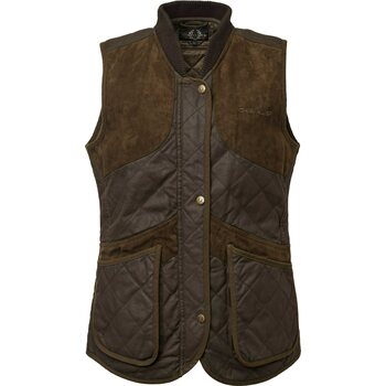 Chevalier Vintage Shooting Vest Womens, Leather Brown, 36W