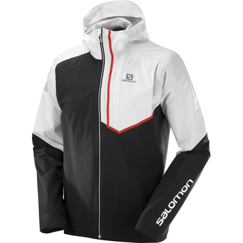 Salomon Bonatti Trail WP Jacket Mens, White/Black, XL