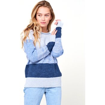Rip Curl Anita Striped Sweater Womens, Blue Yonder, L