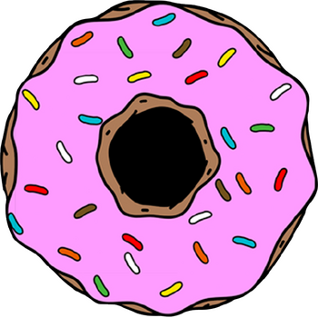 Noso Patches Food, Pink Donut