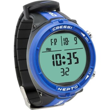 Cressi Nepto Freediving Watch Computer, Blue