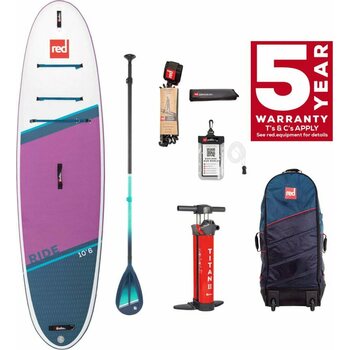 Red Paddle Co Ride 10'6" x 32" package, Special Edition Purple/White | with Cruiser Tough Paddle