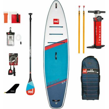 Red Paddle Co Sport 11'3" x 32" pakkaus, Blue | Carbon 50 Nylon -melalla