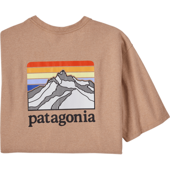 Patagonia Line Logo Ridge Pocket Responsibili-Tee Mens, Dark Camel, XL
