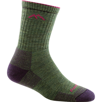 Darn Tough Hiker Micro Crew Midweight Hiking Sock Womens, Moss Heather, L (EUR 41-42.5), Cushion