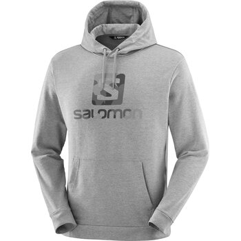 Salomon Outlife Logo Summer Hooded Pullover Unisex, Mid Grey / Heather, XS