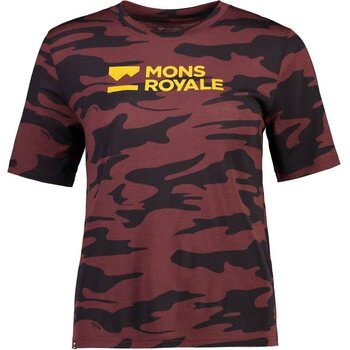 Mons Royale Icon Relaxed Tee Womens, Chocolate Camo, M
