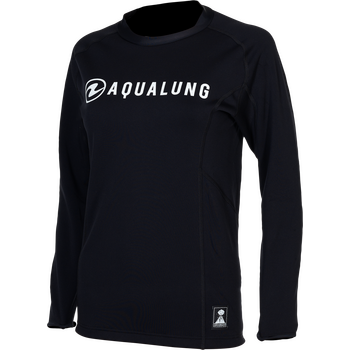 AquaLung CeramiQskin Top LS Womens, Black / Black, S