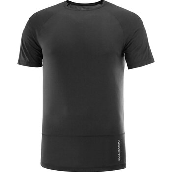 Salomon Cross Run SS Tee Mens, Deep Black, XL