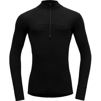 Devold Lauparen Merino 190 Zip Neck Mens, Black, M