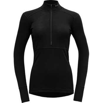 Devold Lauparen Merino 190 Zip Neck Womens, Black, L