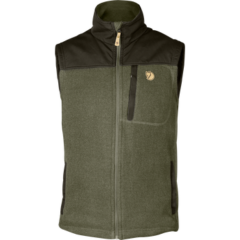 Fjällräven Buck Fleece Vest Mens, Laurel Green/Deep Forest (625-662), XL