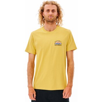 Rip Curl Rays And Hazed Tee Mens, Yellow Daze, S