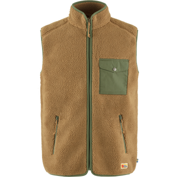 Fjällräven Vardag Pile Fleece Vest Mens, Buckwheat Brown/Laurel Green (232-625), L