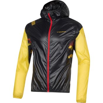 La Sportiva Blizzard Windbraker Jacket Mens, Black / Yellow, S