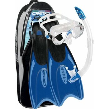 Cressi Palau Marea Snorkel Set, Blue / Azure, XS/S (35/38)