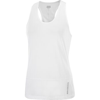 Salomon Cross Run Tank Womens, White, L