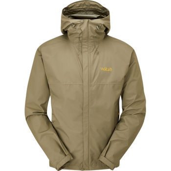 RAB Downpour Eco Waterproof Jacket Mens, Light Khaki, XL