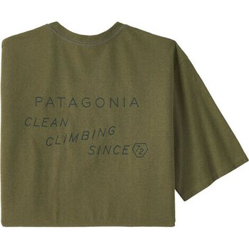 Patagonia Clean Climb Trade Responsibili-Tee Mens, Clean Climb Type: Wyoming Green, S