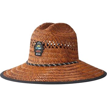 Rip Curl Logo Straw Hat, Brown, S/M