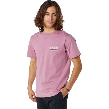 Rip Curl Down The Line Short Sleeve Tee Mens, Mauve, S
