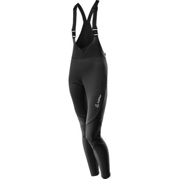 Löffler Warm-Up Bib Tights Windstopper Warm Womens, Black, 34