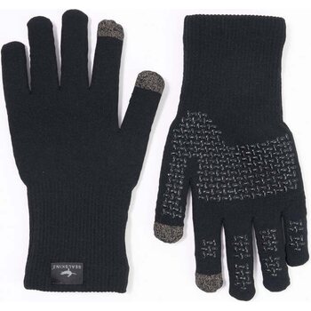 Sealskinz Anmer Waterproof All Weather Ultra Grip Knitted Glove, Black (2023), S