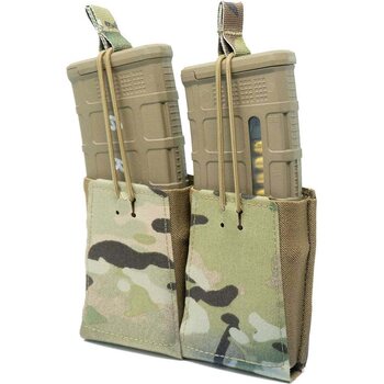 GBRS Group Double Rifle Magazine Pouch - Bungee Retention, Multicam, 5.56