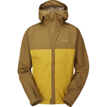 RAB Downpour Eco Waterproof Jacket Mens, Footprint/Sahara, XL