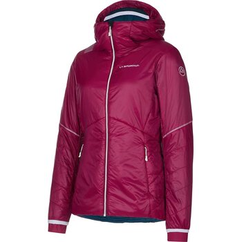 La Sportiva Alpine Guide Primaloft Hoody Womens, Red Plum/White, S