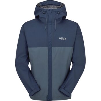 Rab Downpour Eco Waterproof Jacket Mens, Tempest Blue / Orion Blue, S