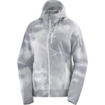 Salomon Bonatti Cross Full Zip HD AOP Womens, White / Gray Violet / Frost Gray, XL