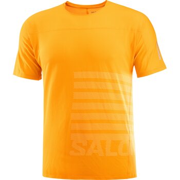 Salomon Sense Aero Short Sleeve Tee GFX Mens, Zinnia / White, S