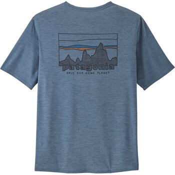 Patagonia Capilene Cool Daily Graphic Shirt Mens, ‘73 Skyline: Utility Blue X-Dye, XS