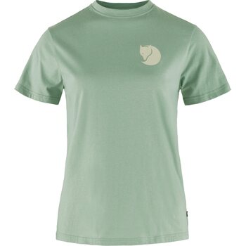 Fjällräven Fox Boxy Logo Tee Womens, Misty Green (674), S