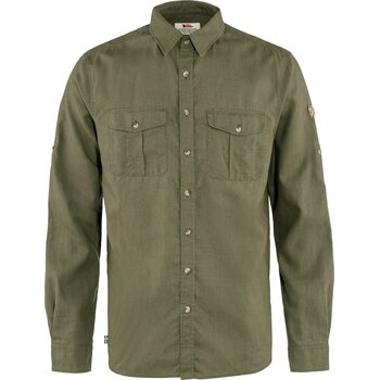 Fjällräven Övik Travel Shirt LS Mens, Green (620), M