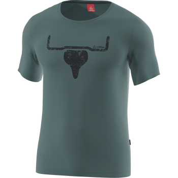 Löffler Printshirt CYC Merino Tencel Mens, Night Green, 48